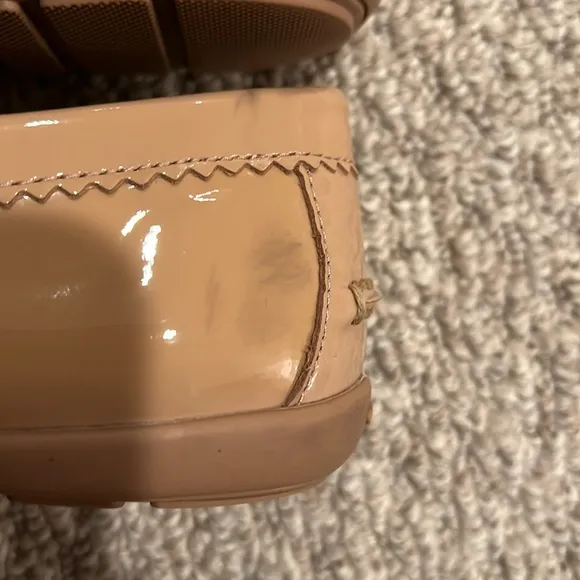 COACH Odette patent loafer, warm blush, size 7 GUC!