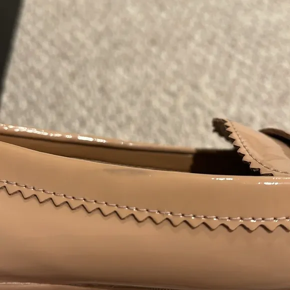 COACH Odette patent loafer, warm blush, size 7 GUC!