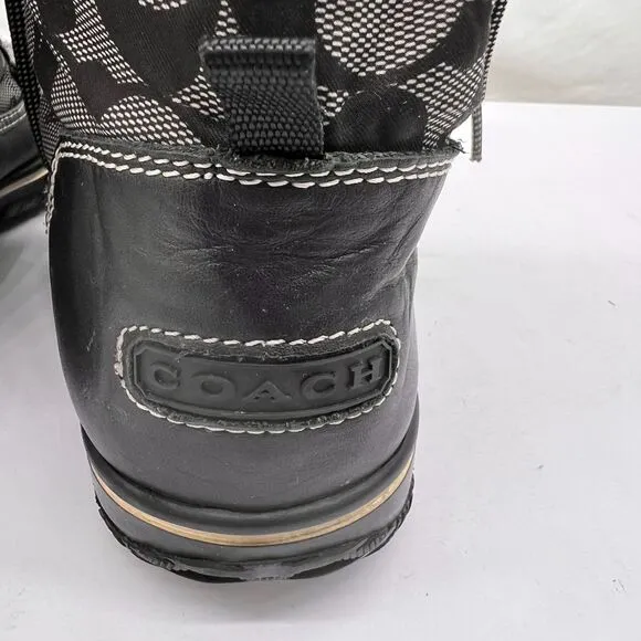 COACH Signature Shaine Snow Boots Size 6B