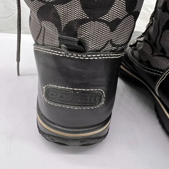 COACH Signature Shaine Snow Boots Size 6B