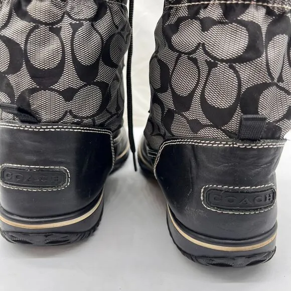 COACH Signature Shaine Snow Boots Size 6B