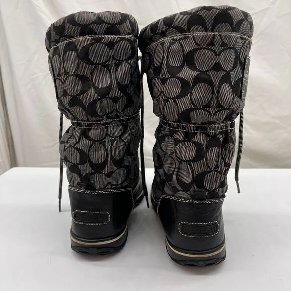 COACH Signature Shaine Snow Boots Size 6B