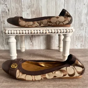 Coach Women’s Monogram Ballet Flats Size 8