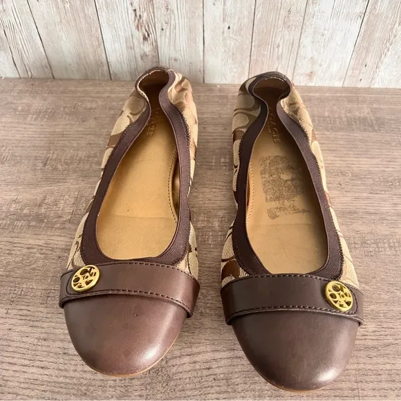 Coach Women’s Monogram Ballet Flats Size 8
