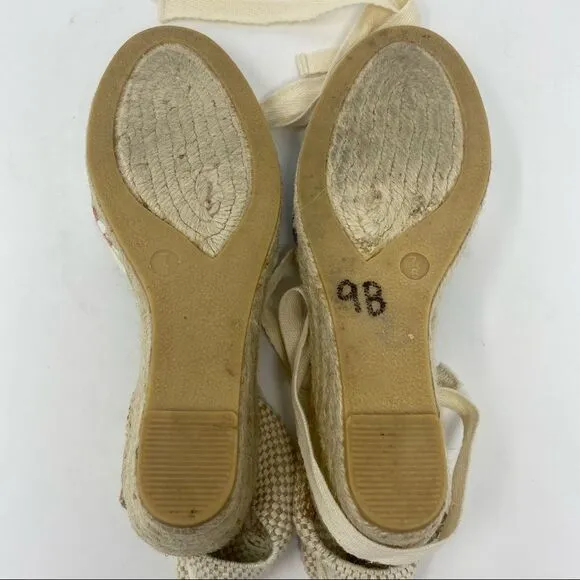 Coach Lace-up Patchwork Espadrilles- Size 7