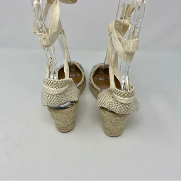 Coach Lace-up Patchwork Espadrilles- Size 7