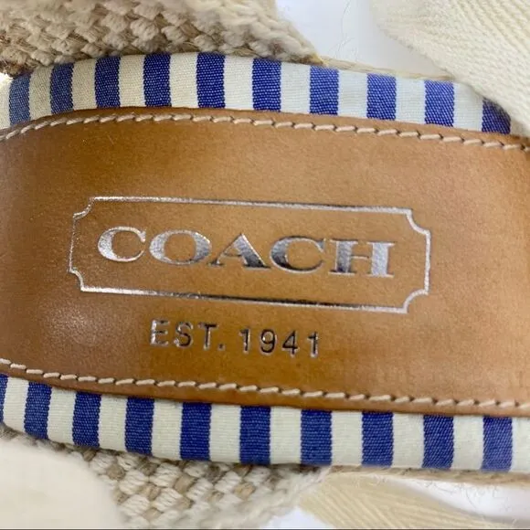 Coach Lace-up Patchwork Espadrilles- Size 7