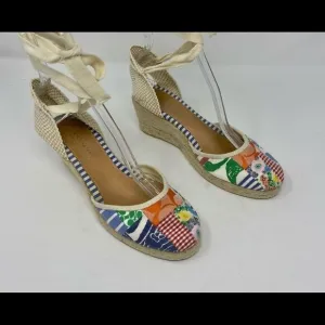 Coach Lace-up Patchwork Espadrilles- Size 7