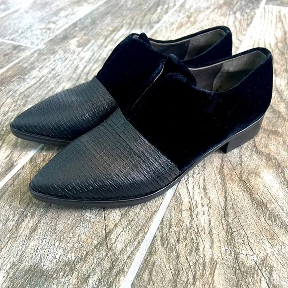 Coclico Albaz Quiet Luxury Leather and Velvet Loafers Size EU 37, US 6.5