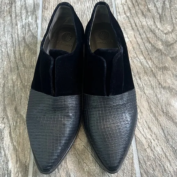 Coclico Albaz Quiet Luxury Leather and Velvet Loafers Size EU 37, US 6.5