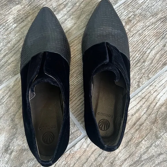 Coclico Albaz Quiet Luxury Leather and Velvet Loafers Size EU 37, US 6.5