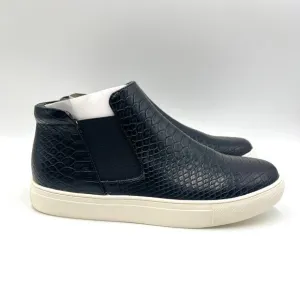 Coconuts By Matisse Womens Black Faux Vegan Snakeskin Leather High Top Sneakers