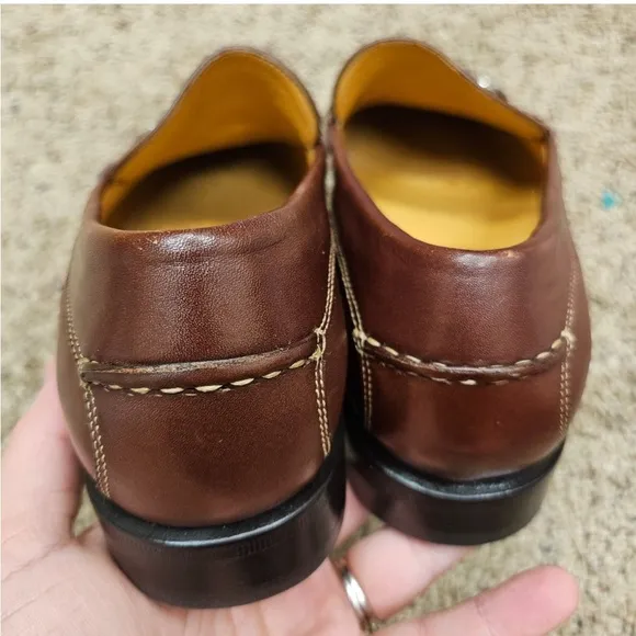 Cole Haan 9.5 Horsebit Leather Brown Loafers Slip On Classic Casual Dressy