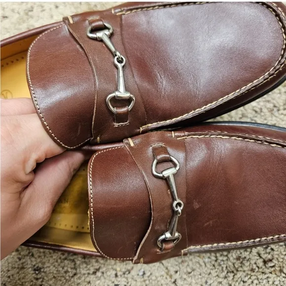 Cole Haan 9.5 Horsebit Leather Brown Loafers Slip On Classic Casual Dressy