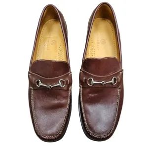Cole Haan 9.5 Horsebit Leather Brown Loafers Slip On Classic Casual Dressy