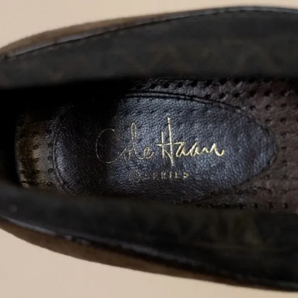Cole Haan Air Bria Womens Slip On Suede Ballet Flat - Size 9.5B Brown