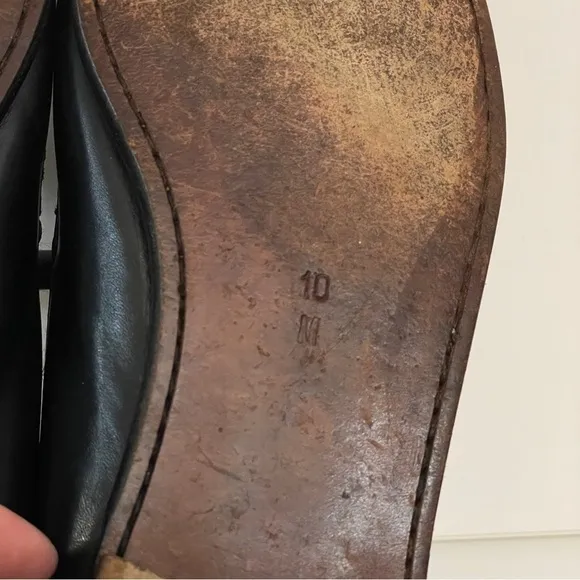 Cole Haan Black Leather Horse Bit Driver Loafers Size 10