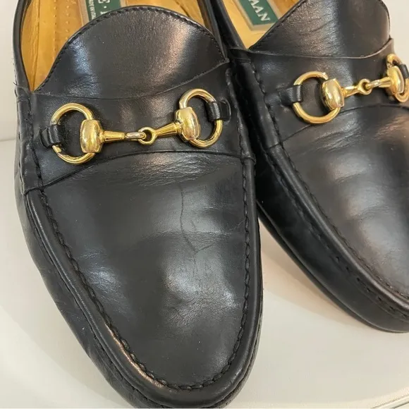 Cole Haan Black Leather Horse Bit Driver Loafers Size 10