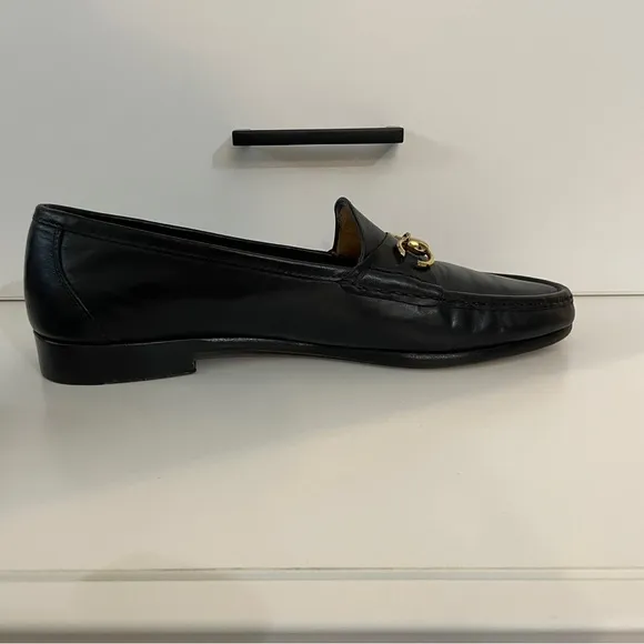 Cole Haan Black Leather Horse Bit Driver Loafers Size 10