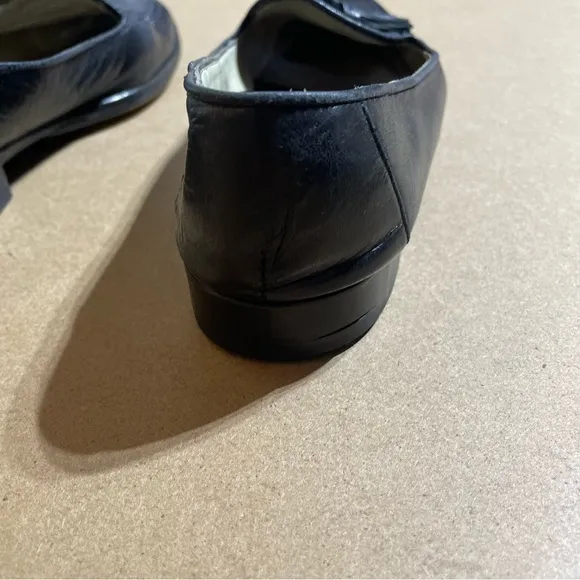 Cole Haan Black Leather Loafers with Tassels 3544