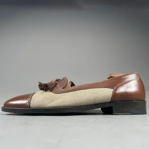 Cole Haan Bragano Men’s 11.5 M Brown Leather Spectator Tassel Loafers Dress Shoe