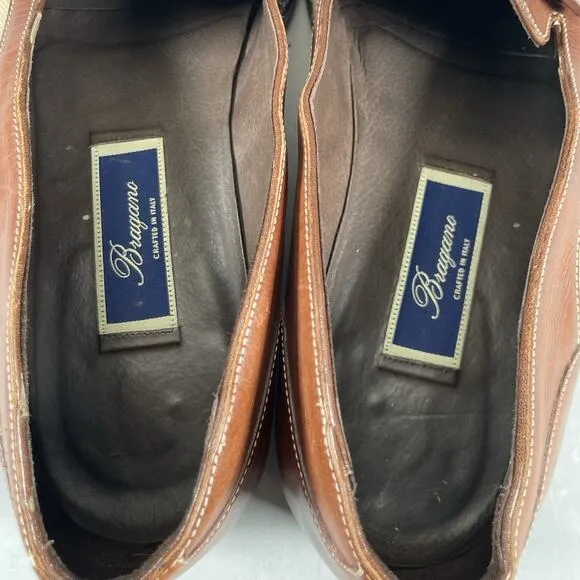 Cole Haan Bragano Men’s 11.5 M Brown Leather Spectator Tassel Loafers Dress Shoe