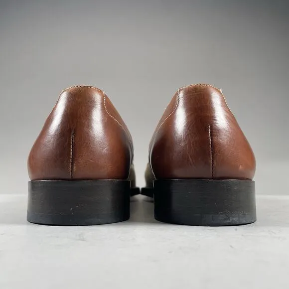 Cole Haan Bragano Men’s 11.5 M Brown Leather Spectator Tassel Loafers Dress Shoe