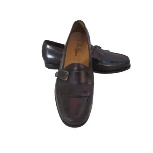 Cole Haan Brown Leather Buckle Loafers Size 9.5D Mens Dress Shoes