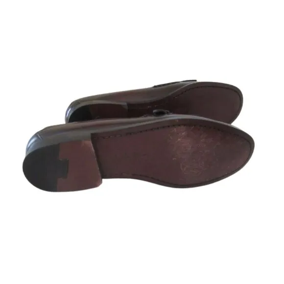 Cole Haan Brown Leather Buckle Loafers Size 9.5D Mens Dress Shoes