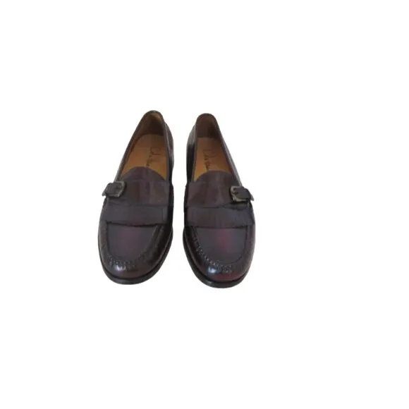 Cole Haan Brown Leather Buckle Loafers Size 9.5D Mens Dress Shoes