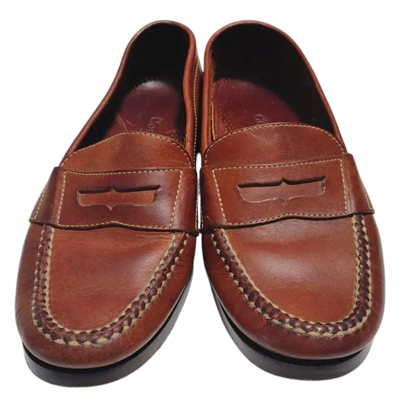 Cole Haan Brown Leather Classic Clean Slip On Loafer Dress Shoe Mens Size 6.5