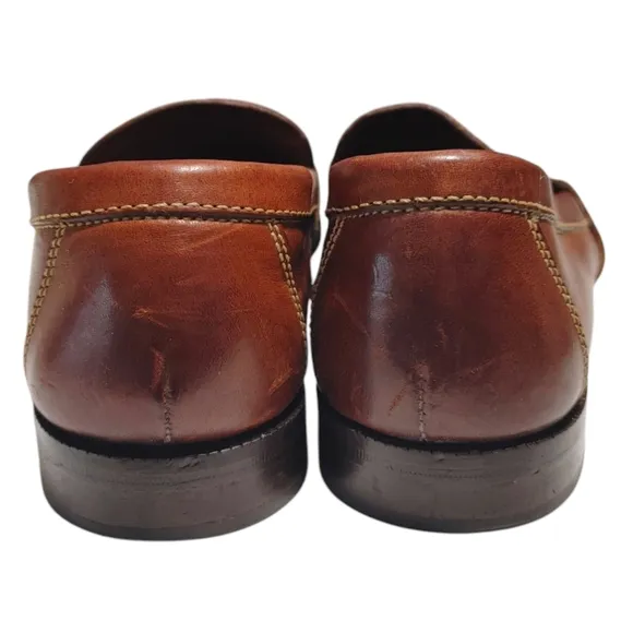 Cole Haan Brown Leather Classic Clean Slip On Loafer Dress Shoe Mens Size 6.5