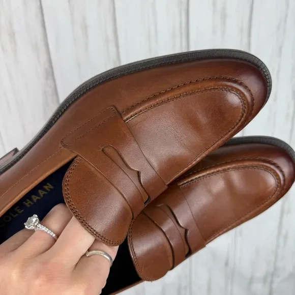 Cole Haan Brown Leather Penny Loafers