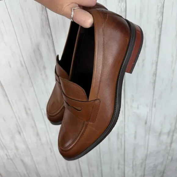 Cole Haan Brown Leather Penny Loafers