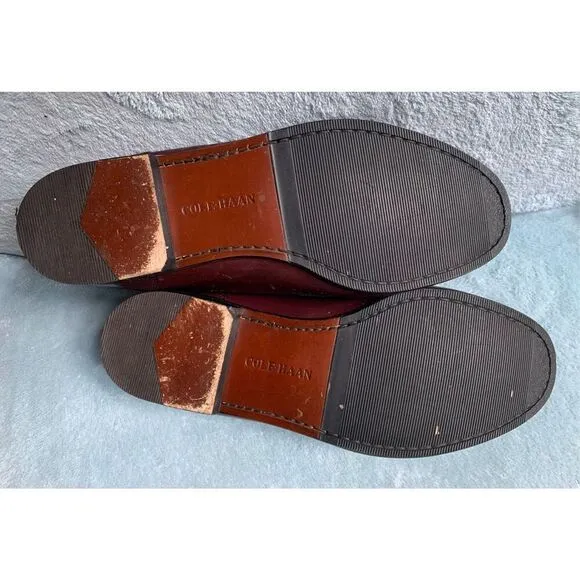 Cole Haan Brown Leather Penny Loafers CLASSIC Dress Shoes Mens 10 WIDE