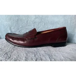 Cole Haan Brown Leather Penny Loafers CLASSIC Dress Shoes Mens 10 WIDE