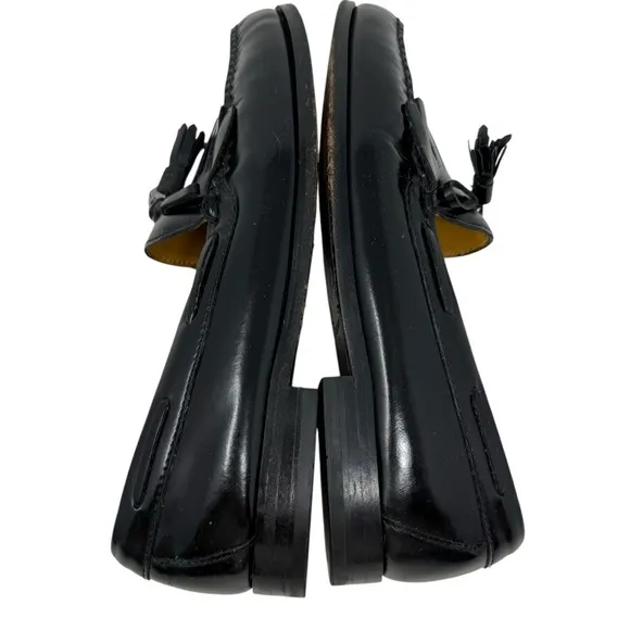 Cole Haan Classic Black Pinch Tassel Leather Loafers Mens Size 9.5 3E Extra Wide