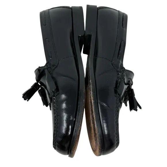 Cole Haan Classic Black Pinch Tassel Leather Loafers Mens Size 9.5 3E Extra Wide