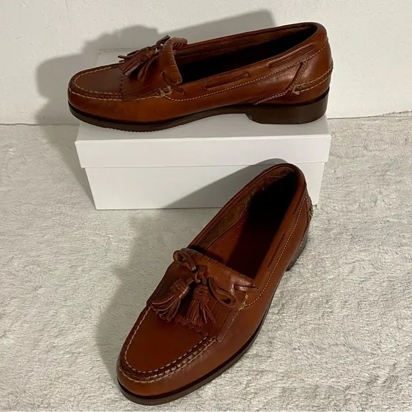 Cole Haan Country Brown Leather Tasseled Loafers Men’s Size 9.5 M