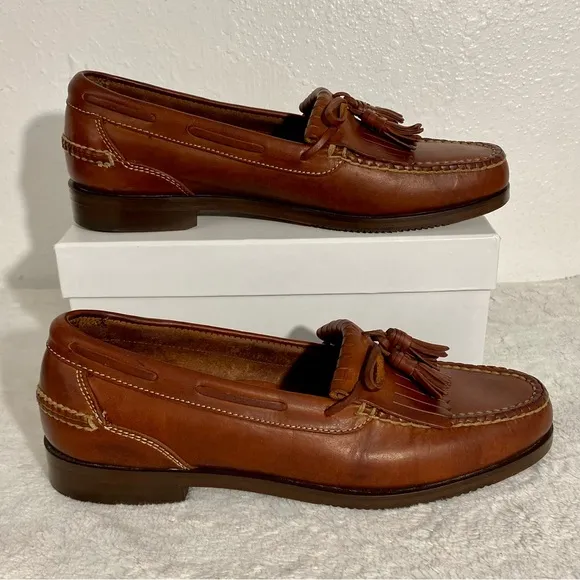 Cole Haan Country Brown Leather Tasseled Loafers Men’s Size 9.5 M