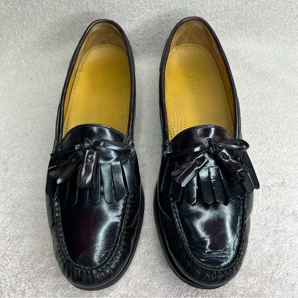 Cole Haan Dark Oxblood Tassel Loafers-Men’s 12-Burgundy-Business-Professional