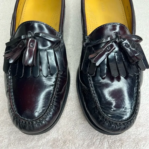 Cole Haan Dark Oxblood Tassel Loafers-Men’s 12-Burgundy-Business-Professional