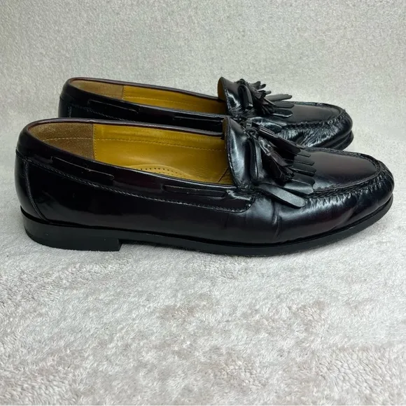 Cole Haan Dark Oxblood Tassel Loafers-Men’s 12-Burgundy-Business-Professional
