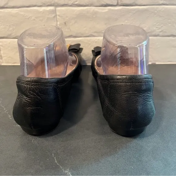 Cole Haan Grand 0s sz 6.5 Tali black leather bow tie ballet flats