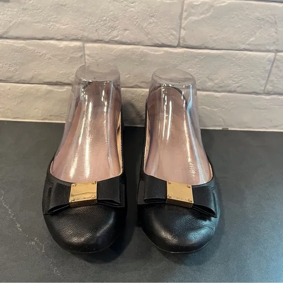 Cole Haan Grand 0s sz 6.5 Tali black leather bow tie ballet flats