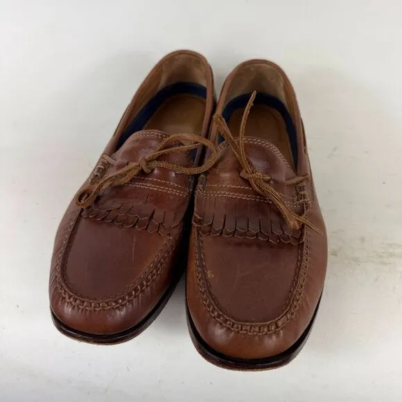 Cole Haan Grand.Os Loafers Men's 9.5 Brown Leather Low Top Slip-On Dress Shoes