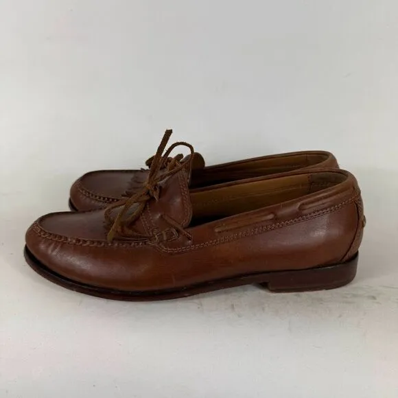 Cole Haan Grand.Os Loafers Men's 9.5 Brown Leather Low Top Slip-On Dress Shoes