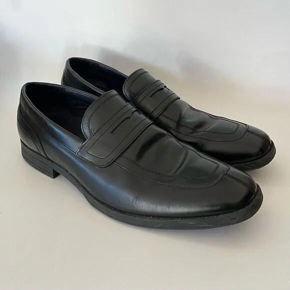 Cole Haan Grand OS Signature Men's Black Split Toe Penny Loafers Dress Shoe 10.5