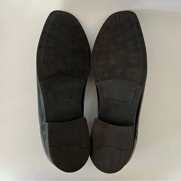 Cole Haan Grand OS Signature Men's Black Split Toe Penny Loafers Dress Shoe 10.5