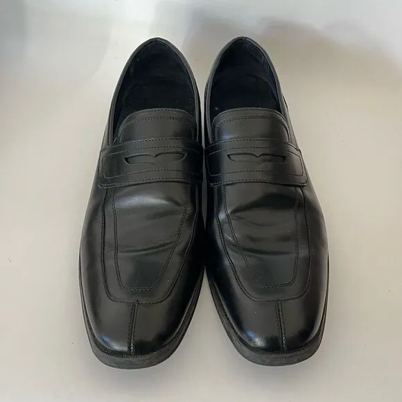 Cole Haan Grand OS Signature Men's Black Split Toe Penny Loafers Dress Shoe 10.5